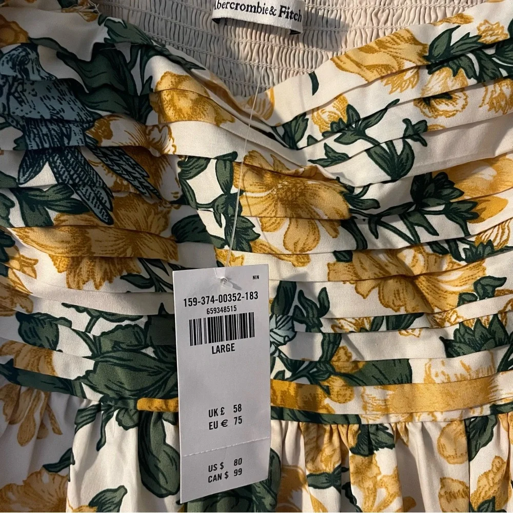 NWT Abercrombie & Fitch Emerson Floral Mini Dress - Picture 4 of 5